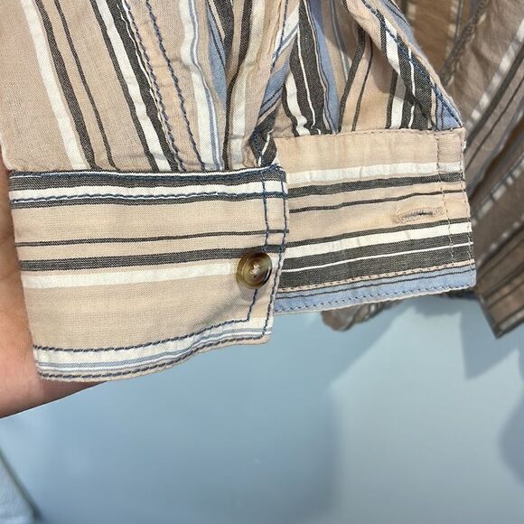 BDG Urban Outfitters Bell Button-Down Shirt  Striped Oversized Long Sleeve (XS) - Picture 9 of 16